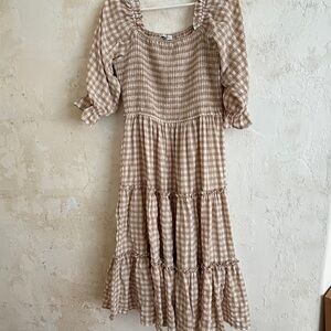 Ivy City Co Madeline Gingham Checkered Dress